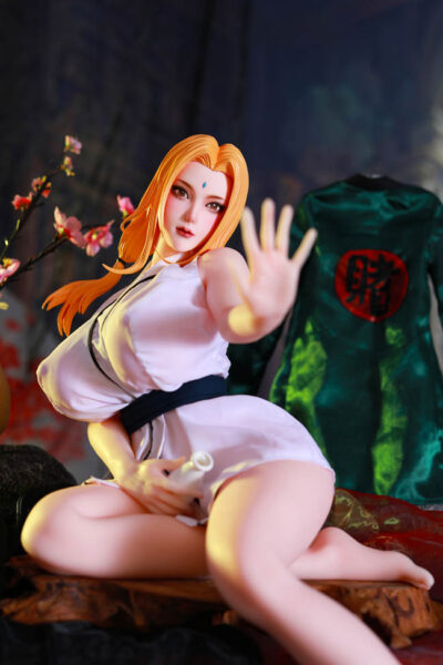 Tsunade Mini Anime Sex Doll 65cm with Hokage dress - Anime sex dolls - Mini sex dolls - Lingyun studio brand